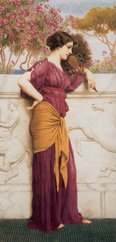 The Peacock Fan John William Godward